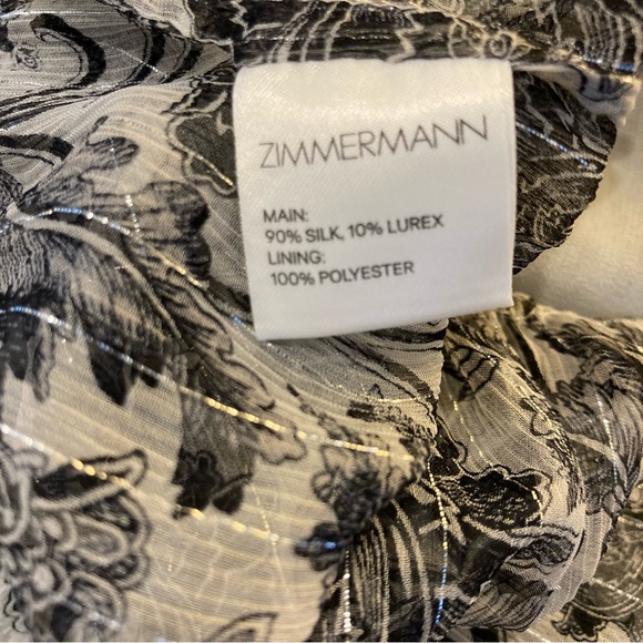 Zimmermann Flouncy Silk Romper Play Suit Size 8 - Picture 6 of 6